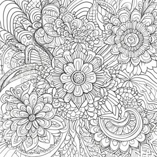 Intricate Kaleidoscope Patterns Coloring Page 13589-11268