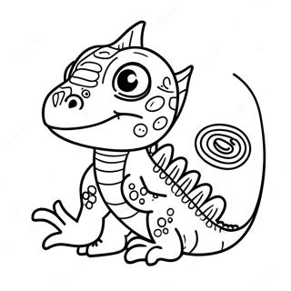 Cute Baby Iguana Coloring Page 13609-11281