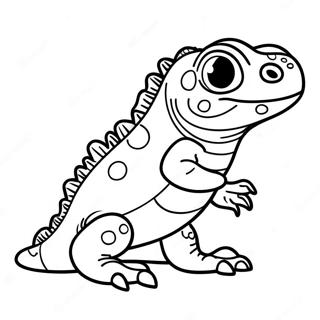 Cute Baby Iguana Coloring Page 13609-11283