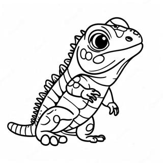 Cute Baby Iguana Coloring Page 13609-11284