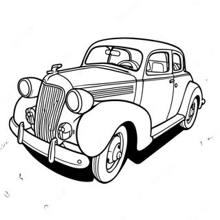 Vintage Classic Car Coloring Page 1362-1090