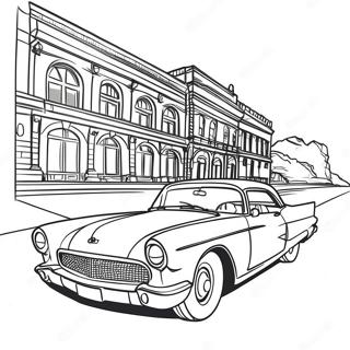 Vintage Classic Car Coloring Page 1362-1092