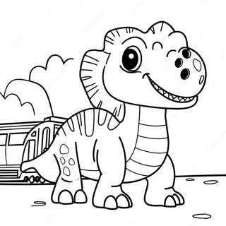 Colorful Dinosaur Train Adventure Coloring Page 13639-11306