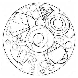 Fun Geometry Shapes Coloring Page 13649-11313