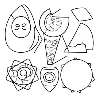 Fun Geometry Shapes Coloring Page 13649-11315