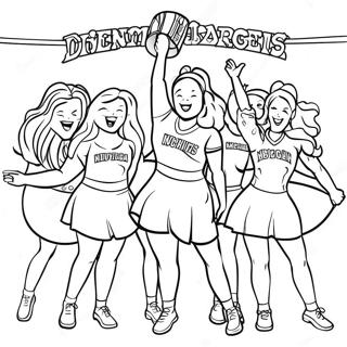 Michigan Wolverines Cheerleaders Coloring Page 13669-11331