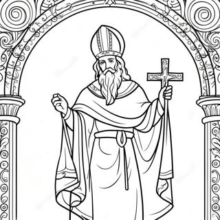 St Patrick Religious Coloring Page 13678-11335