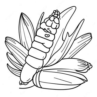 Crafty Corn Coloring Page 13688-11342