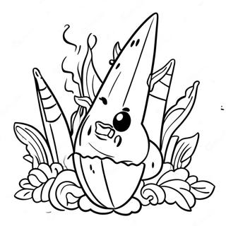 Cute Corn Character Coloring Page 13689-11345