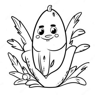 Cute Corn Character Coloring Page 13689-11348