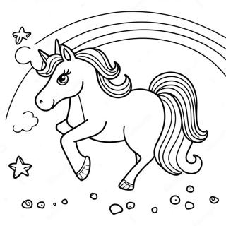 Magical Unicorn Girl In A Rainbow Coloring Page 13759-11401