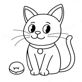 Playful Black Cat Coloring Page 13769-11409