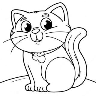 Playful Black Cat Coloring Page 13769-11412