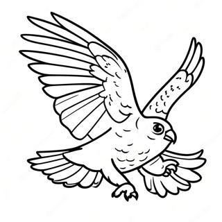 Majestic Peregrine Falcon In Flight Coloring Page 13779-11419