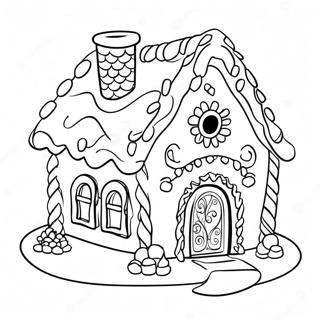 Gingerbread House Coloring Page 13818-11446