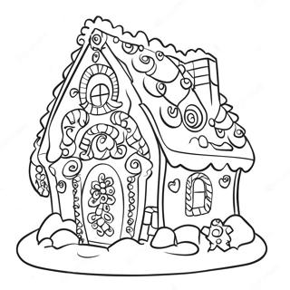 Gingerbread House Coloring Page 13818-11448