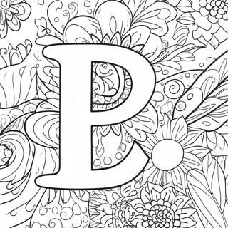 Playful Letter P Coloring Page 1382-1106