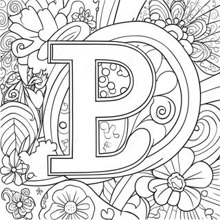 Playful Letter P Coloring Page 1382-1107