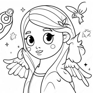 Mira With Magical Creatures Coloring Page 13849-11475