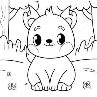 Cute Winter Animal Coloring Page 13888-11502