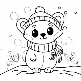 Cute Winter Animal Coloring Page 13888-11503