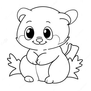 Cute Winter Animal Coloring Page 13888-11504