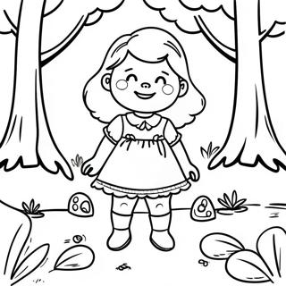 Adventurous Goldilocks In The Forest Coloring Page 13919-11529