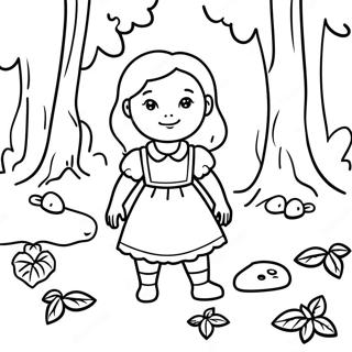 Adventurous Goldilocks In The Forest Coloring Page 13919-11530