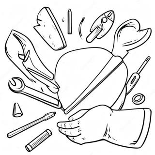 Colorful Hand Tools Coloring Page 13929-11538