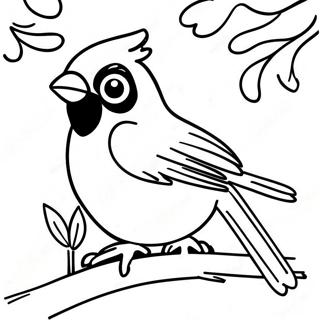 Cardinal Bird Coloring Page 13938-11543