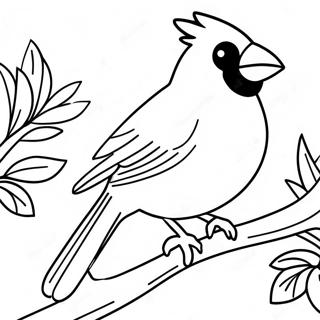 Bright Red Cardinal Coloring Page 13939-11545