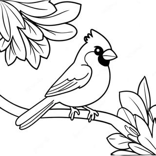 Bright Red Cardinal Coloring Page 13939-11546