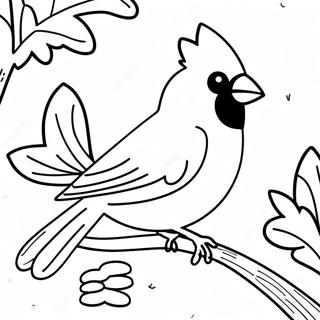 Bright Red Cardinal Coloring Page 13939-11547