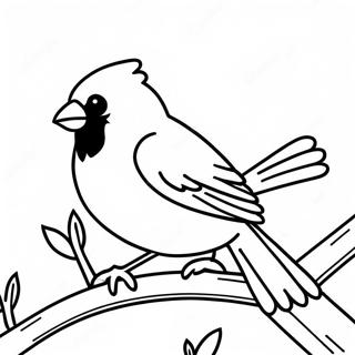 Bright Red Cardinal Coloring Page 13939-11548