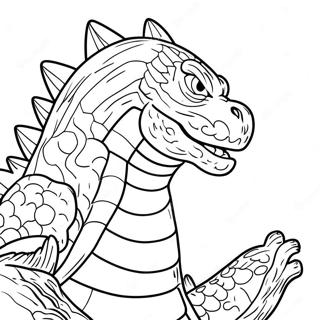 Godzilla Roaring Fiercely Coloring Page 13959-11561