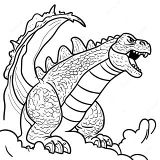 Godzilla Roaring Fiercely Coloring Page 13959-11562