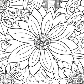 Flower Aesthetic Coloring Page 13968-11566