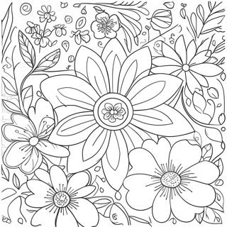 Flower Aesthetic Coloring Page 13968-11567