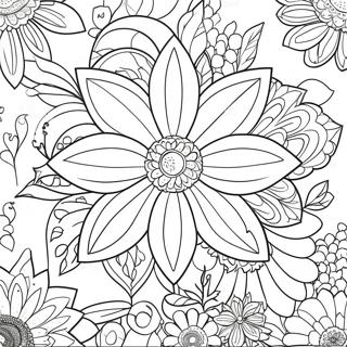 Flower Aesthetic Coloring Page 13968-11568