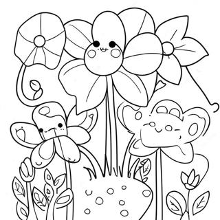 Whimsical Flower Garden Coloring Page 13969-11569