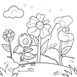 Whimsical Flower Garden Coloring Page 13969-11572