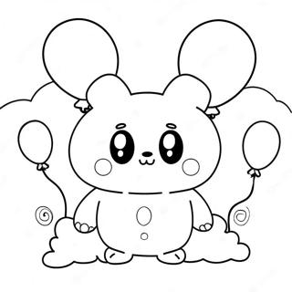 Cute Boxy Boo With Balloons Coloring Page 14009-11611