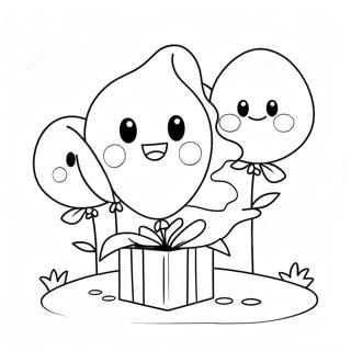 Cute Boxy Boo With Balloons Coloring Page 14009-11612