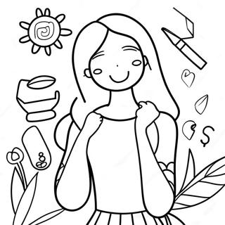 Vsco Preppy Aesthetic Coloring Page 14028-11622