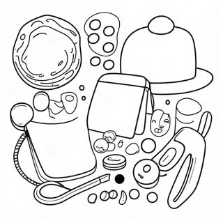 Cute Vsco Preppy Accessories Coloring Page 14029-11626