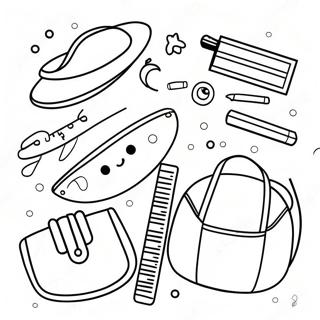 Cute Vsco Preppy Accessories Coloring Page 14029-11627