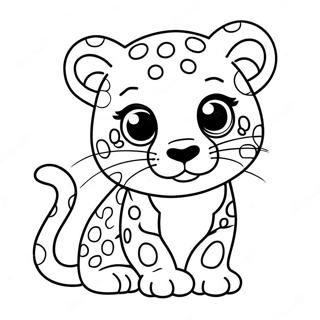 Cute Baby Leopard Coloring Page 1402-1121