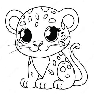 Cute Baby Leopard Coloring Page 1402-1122