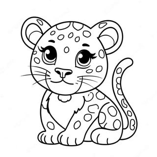 Cute Baby Leopard Coloring Page 1402-1123