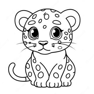 Cute Baby Leopard Coloring Page 1402-1124